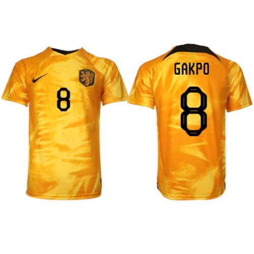 Nizozemska Cody Gakpo #8 Domaci Dres SP 2022 Kratak Rukav